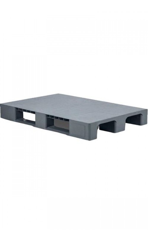 100×120 Gri Düz Plastik Palet